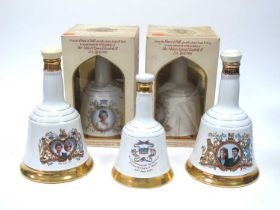 Whisky - Bell's Commemorative Bell Decanters, Celebrating Royal Occasions, boxed, 4x 75cl and 1x