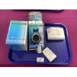 Casio; A Modern Sea-Pathfinder Digital Gent's Wristwatch, in original box with booklet.