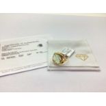 The Genuine Gemstone Company Ltd; A 9ct Gold Green Amethyst Ring, the faceted centre stone to