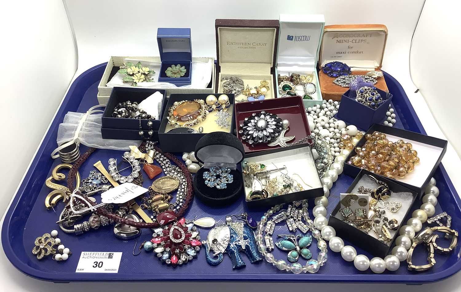 A Mixed Lot of Assorted Costume Jewellery, including earrings, necklaces, imitation pearls,