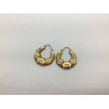 A Pair of 9ct Gold Creole Earrings (3.4grams).