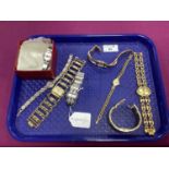 Assorted Modern Ladies Wristwatches, including Seksy, DKNY, Marcel Drucker, Tissot etc :- One Tray