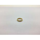 A 22ct Gold Wedding Band, of plain design, (finger size N 1/2) (4.1grams).