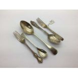 A Hallmarked Silver Old English Pattern Spoon, crested; a hallmarked silver birth record spoon, with