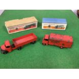 Two Original Dinky Toys No. 514 Guy Van 'Slumberland', playworn in box lid only and No. 521