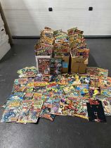 Approximately One Thousand American Comics. 1960's to modern, (4 Boxes).
