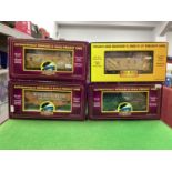 Three M.T.H 'O' Gauge/7mm Boxed USA Outline Items of Rolling Stock, comprising two caboose's, Ref