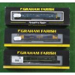 Three 'N' Gauge Cased Diesel Locomotives, comprising Ref No. 371276 Class 55 "The Fife And Forfar