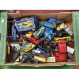 A Quantity of Mid XX Century and Later Diecast Vehicles, by Dinky, Corgi, Matchbox and others, often