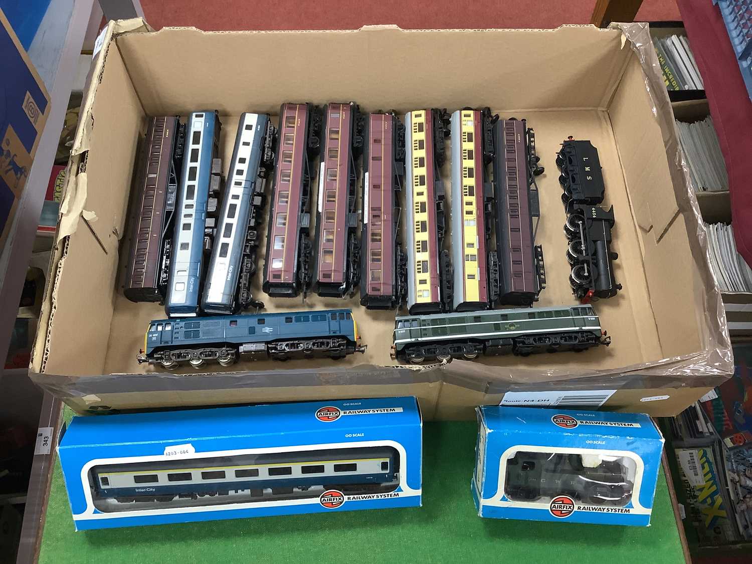 Two Airfix "OO" Gauge/4mm Class 31 Unboxed Co-Co Diesel Locomotives, a BR Blue, R/No. 31407 and BR