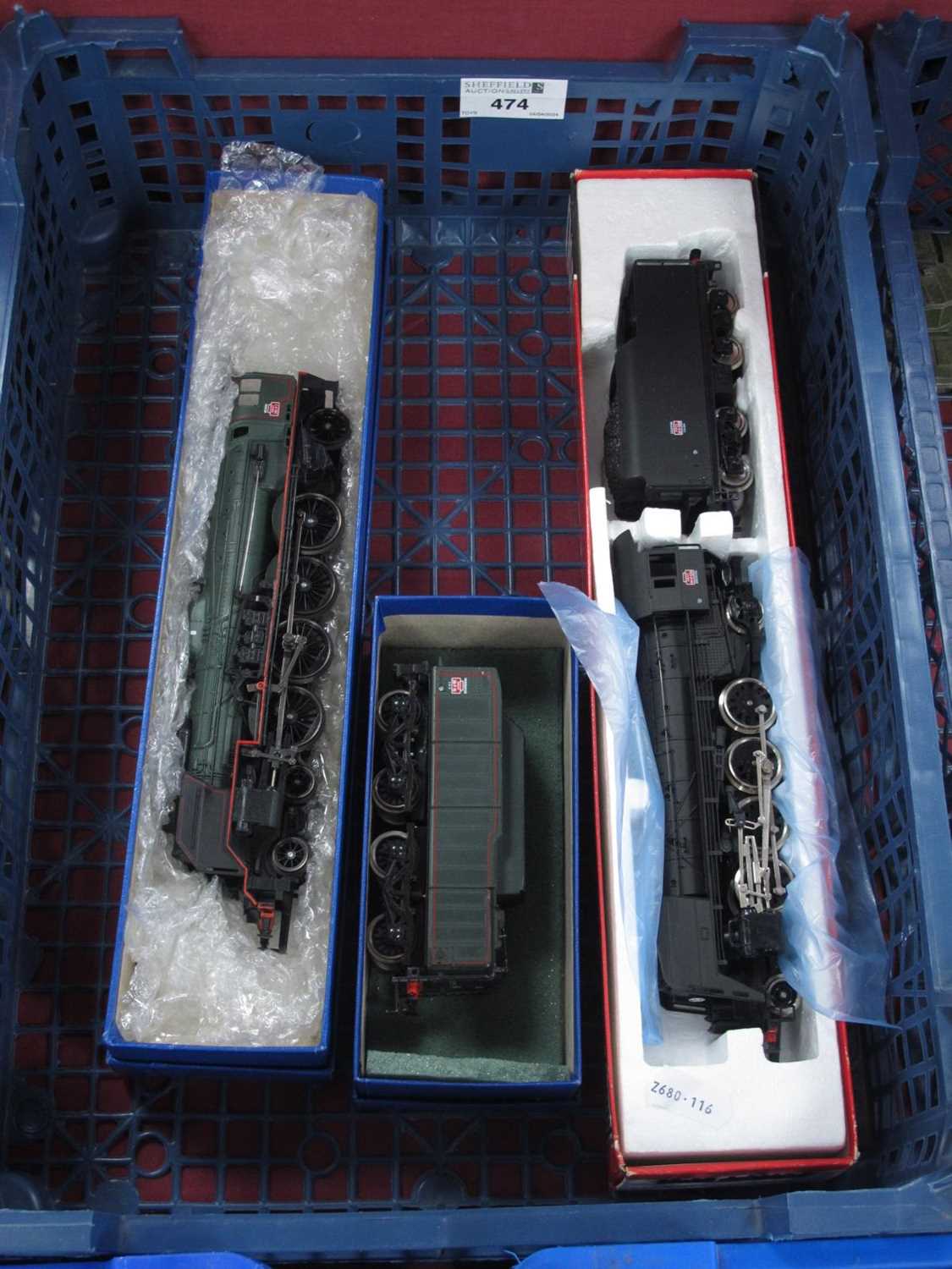 Two Jouef "HO" Gauge Boxed Steam Locomotives, with eight wheel bogie tenders, a Ref No. 8272 Class