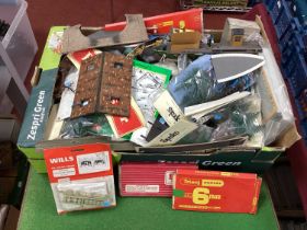 An Assortment of Items Recovered From The "Spares" Box of a Railway Modellers Workshop, scenic