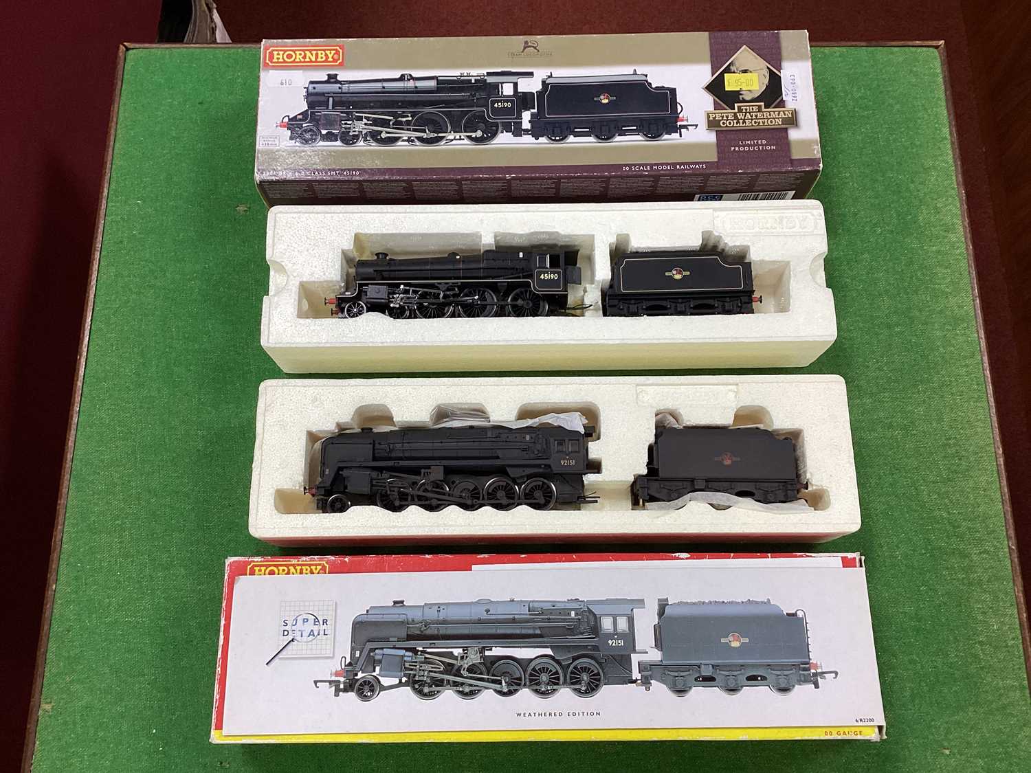 Two Hornby "OO" Gauge/4mm Boxed Steam Tender Locomotives, Ref No. R2200 Class 9F 2-10-0, BR black,