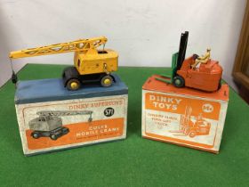 Two Original Dinky Toys, No. 14c Coventry Climax Fork Lift Truck, very good, boxed with inserts,