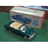 An Original Tri-ang 1:20 Scale Ford Zephyr Convertible, green, appears complete and unbroken, except