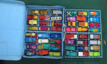 A Matchbox Series Collector's Case containing approximately fifty diecast model vehicles