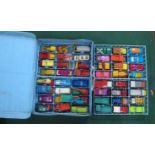 A Matchbox Series Collector's Case containing approximately fifty diecast model vehicles