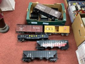 Thirteen Items of 'G' Gauge Unboxed U.S.A Outline Rolling Stock, comprising seven Bachmann Four-