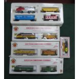 Four Bachmann "HO" Gauge U.S.A Train Packs: consisting of three "F9 Diesel and Caboose" Sets, Ref