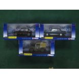 Three 1:43rd Scale Diecast Model Cars by Corgi, All Collector Club Members Exclusive Vanguards