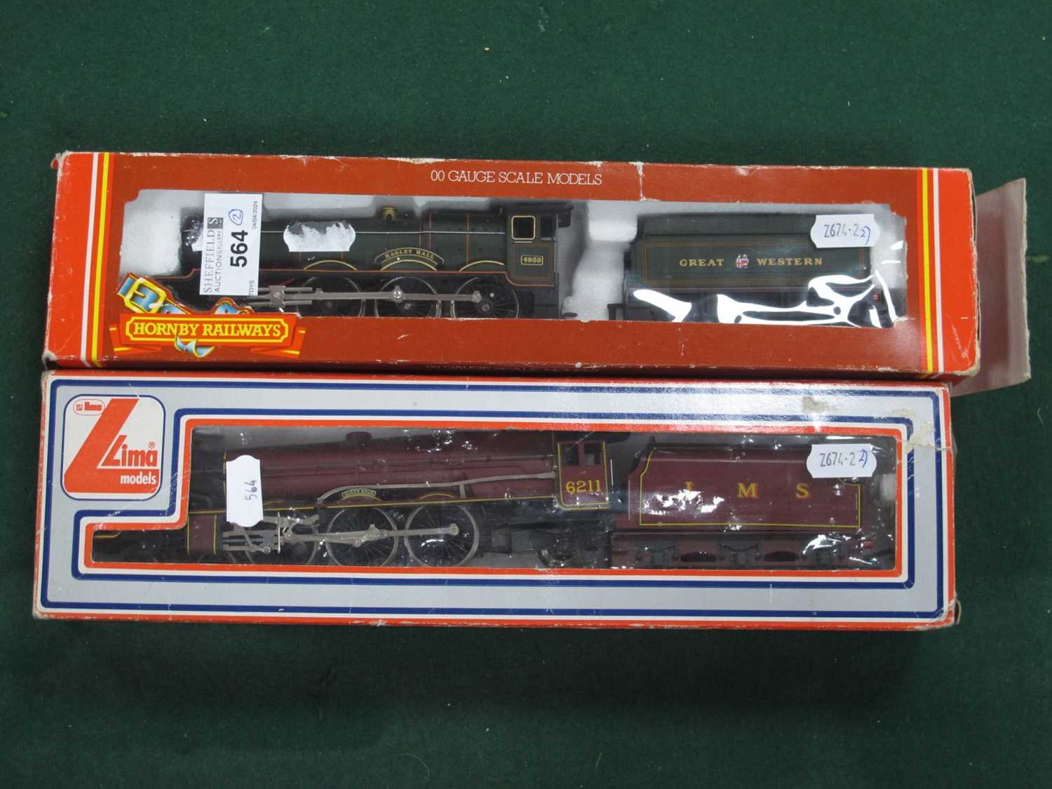 Two Boxed Hornby "OO" Gauge Locomotives and Tenders comprising of #R313 GWR Hall Class 4-6-0, R/