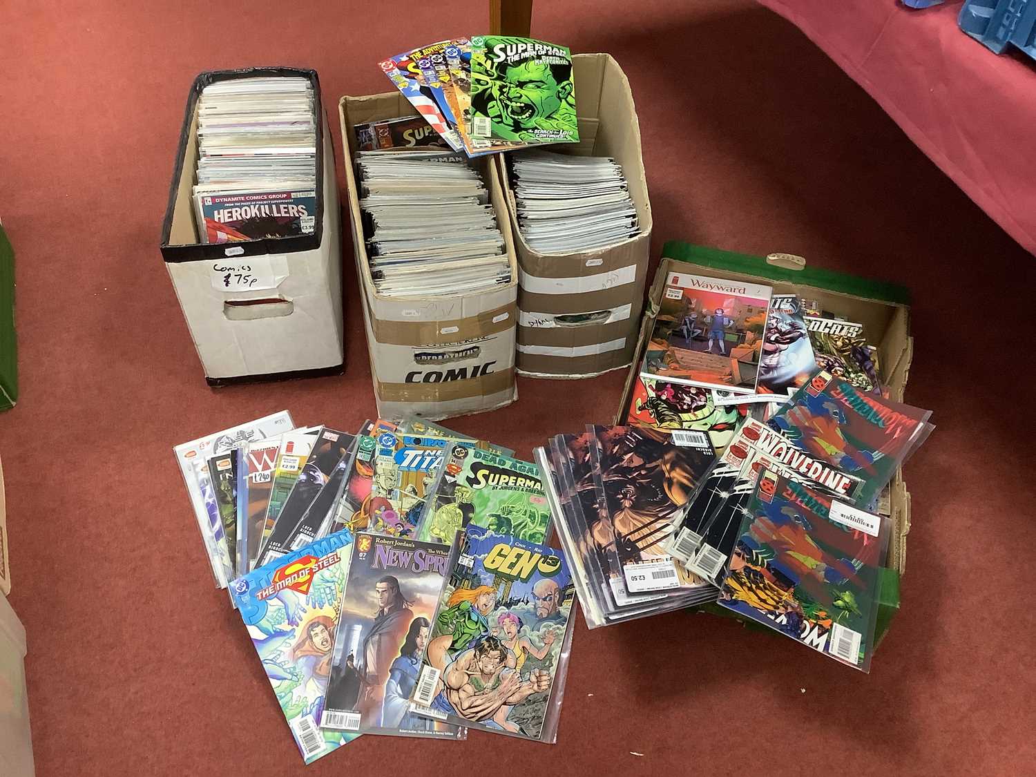 Approximately Six Hundred Modern Comics by Marvel, DC, Wildstorm, Image and other to include Ball