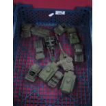 A Small Quantity of Mid XX Century Diecast Vehicles, by Dinky and others; a Military theme, all