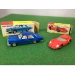 Two Original Dinky Cars, No. 217 Alfa Romeo Scarabeo, good plus in poor box and No. 160 Mercedes