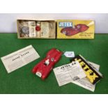 A Jetex Jet Propelled Racing Car, red, engine fitted, boxed with paperwork.