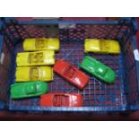 Eight Tomte-Lardal (Norway) moulded plastic/rubber vehicles, assorted colours.