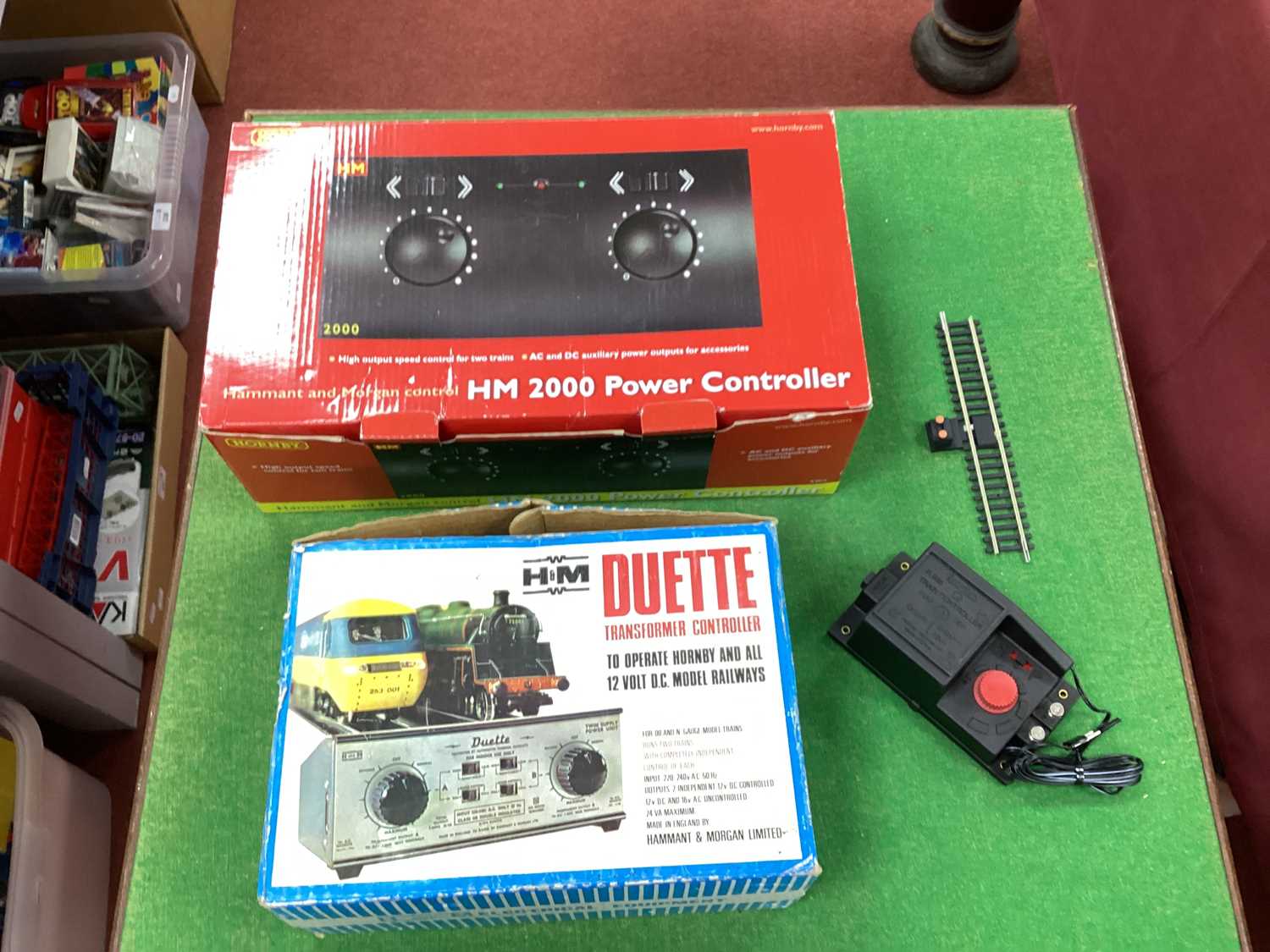 A Hornby Ref No. R8012 Boxed HM 2000 Power Controller, plus a Ref No. R985 Controller with