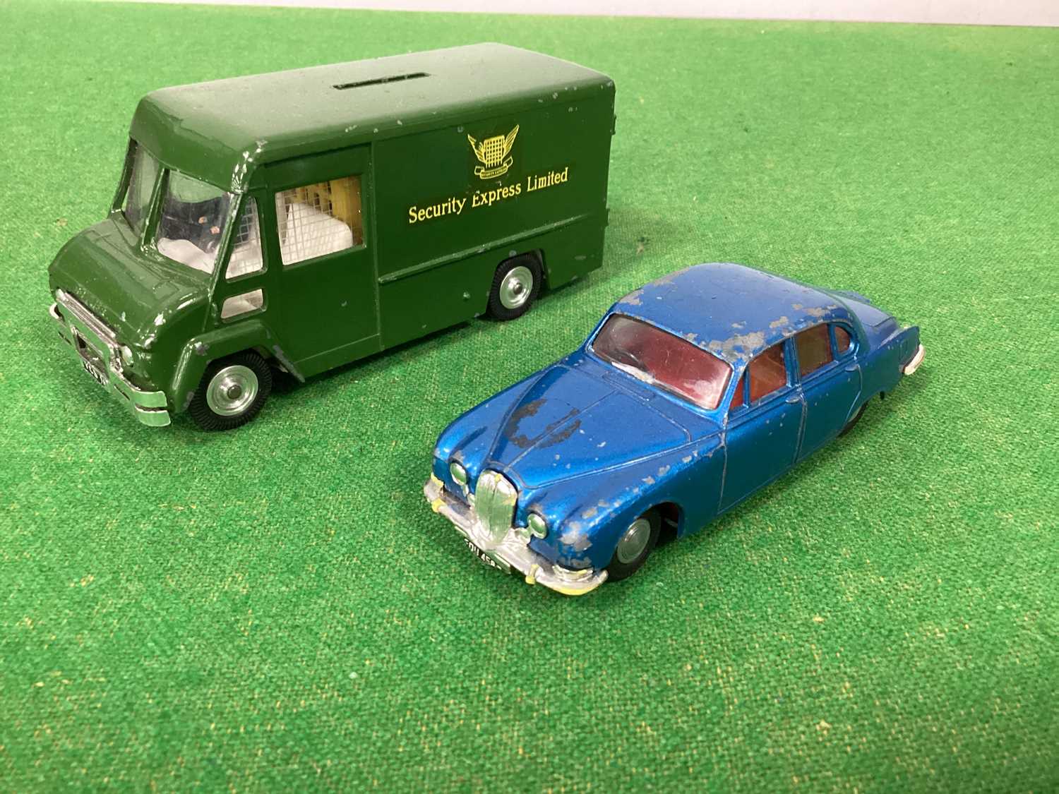 Two diecast model vehicles by Triang Spot-On comprising of #273 Commer Van 'Security Express',