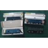 Four Wrenn "OO" Gauge/4mm Class 20 Bo-Bo Diesel Locomotives - three boxes, an unboxed BR green, R/