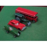 Four Mid XX Century Minic Toys, all clockwork, including a single Decker London Transport Bus,