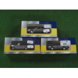 Three Vanguards Collectors Club 1:43rd Scale Diecast 'Chrome' Edition Model Vehicles comprising