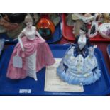 Coalport Figurines - 'Millennium Debut' 23.5cm high, with certificate, 'Millennium Princess' (2)