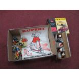 A Collection of Rupert The Bear and Friends Model Figures, metal characters noted, together with a