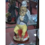 A Peggy Davies 'Mr Pickwick' Toby Jug, an artist's original colourway 1/1 by Victoria Bourne, 21cm