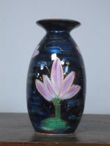 Anita Harris 'Lotus Flower' Minos Vase, gold signed, 20.5cm high.