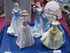 Royal Doulton Figurines, 'Josephine', 'Hannah', 'Madeline' and 'Happy Birthday', each with box (4).