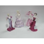 Coalport Ladies of Fashion Figurines - 'Bolero', 21cm high, 'Summer Romance', 'Sophisticated Lady'