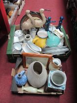 Noritake Part Dinner / Coffee Service, cast iron mug tree etc :- Two boxes.