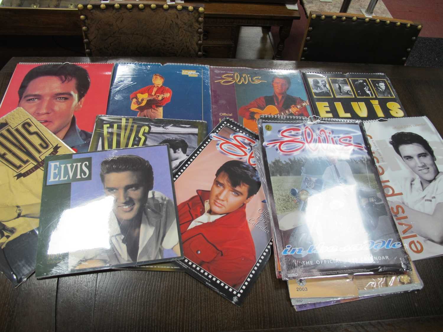 Elvis Presley Calendars, from 1990, 1995, (2), 1996, 1997 (3),1998, 1999, 2000, 2001, 2002, 2003 (