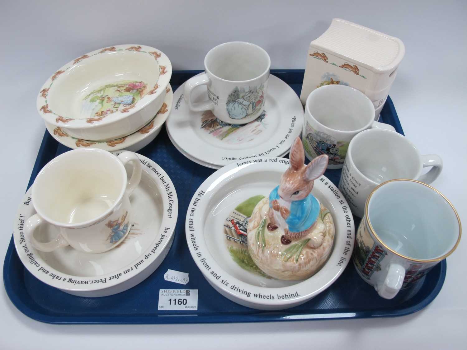 Wedgwood, Thomas The Tank, Peter Rabbit. Doulton Bunnykins and other children's pottery:- One