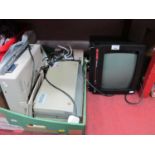 Amstrad Computer, System PPC640. Olivetti Peripherals DM100, Sinclair S-12mm monitor, etc.