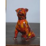 Anita Harris Model of a Staffordshire Bull Terrier, gold signed. Approximately 11cm high, 8.cm
