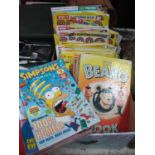 Beano: A Selection of modern comics, together with three Beano Annuals from the 60's (worn), and