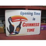 Advertising - Guinness 'Opening Time is Guinness Time' Metal Wall Sign, 50 x 70cm.