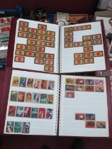A Collection of Matchbox Labels, "Folklore Scenes" Clock Brand. Mexico Olympics etc in two safe