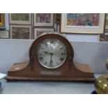 1930s Mahogany "Napolean" Westminster Chime Mantel Clock, (with presentation plaque - Presented to